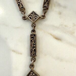 Lois Hill Elegant Sterling Silver Necklace with Intricate Detailing
